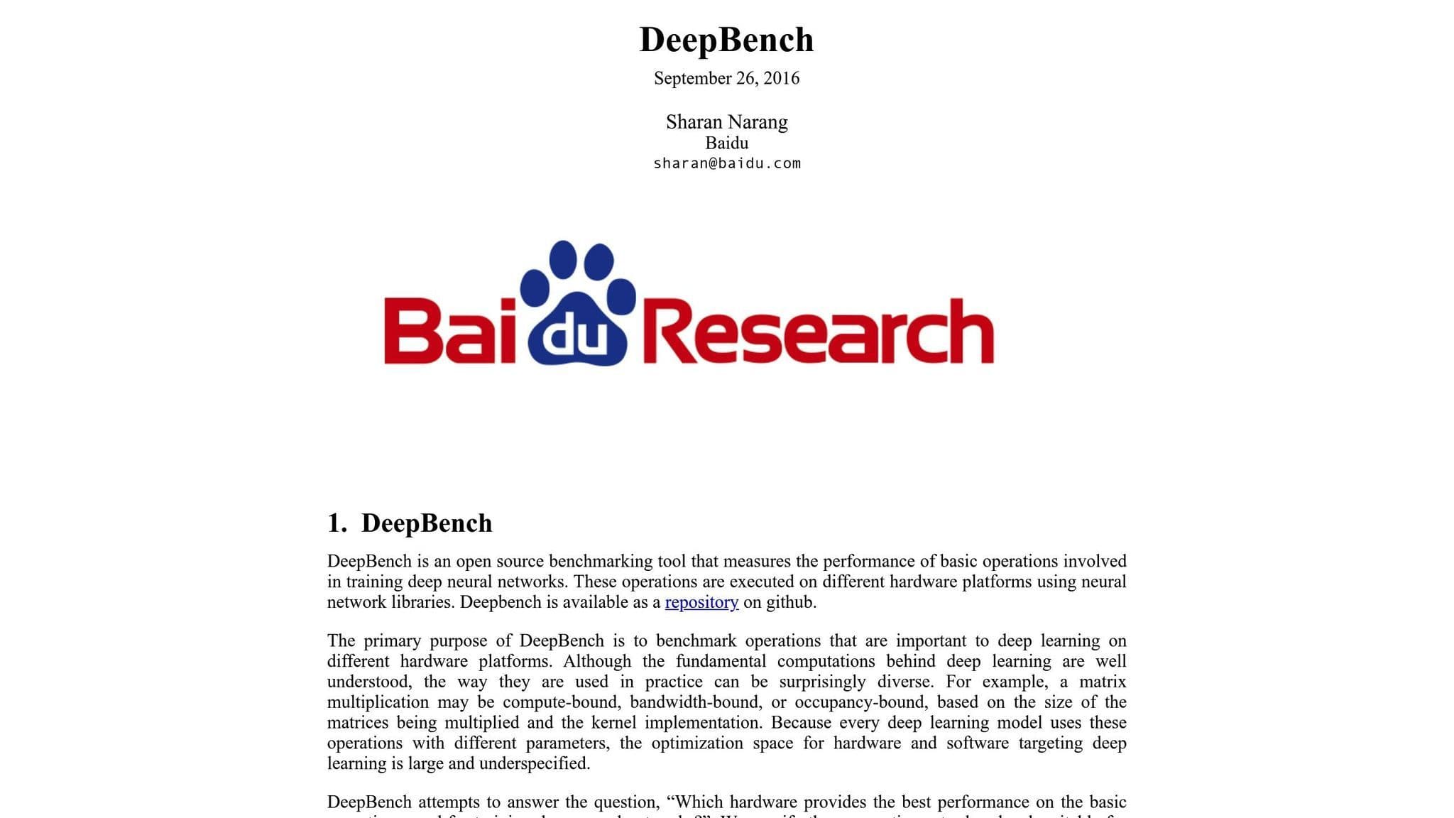 DeepBench